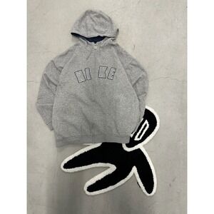 Y2K Nike Men's Gray Full Zip Hoodie Athletic Casual Comfort Size XL